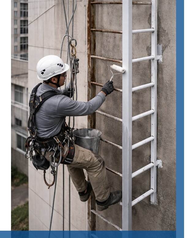 Покраска пожарных лестниц в Анжере-Судженске от 4616 р. | ВЫСОТНИК-Нжр