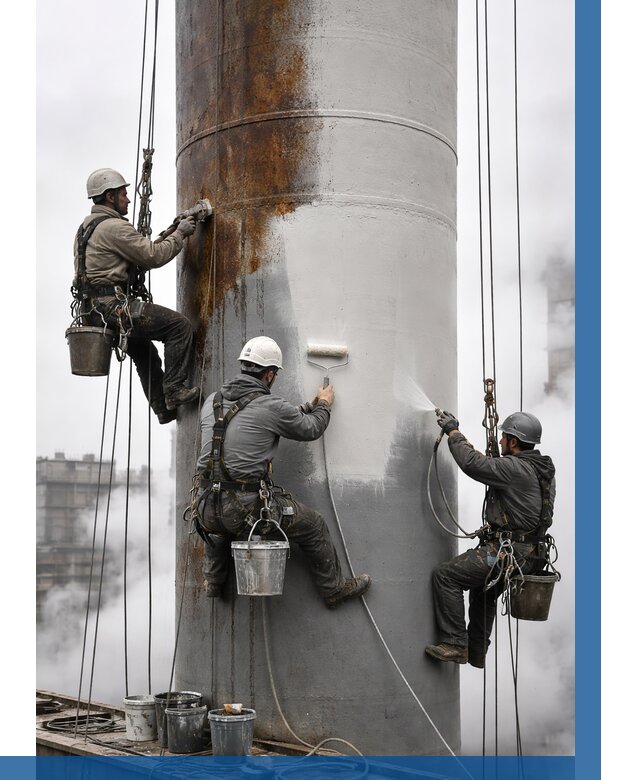 Покраска дымовых труб в Анжере-Судженске от 8718 р. | ВЫСОТНИК-Нжр