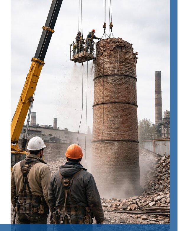 Демонтаж дымовой трубы в Анжере-Судженске от 92313 р. | ВЫСОТНИК-Нжр, смета