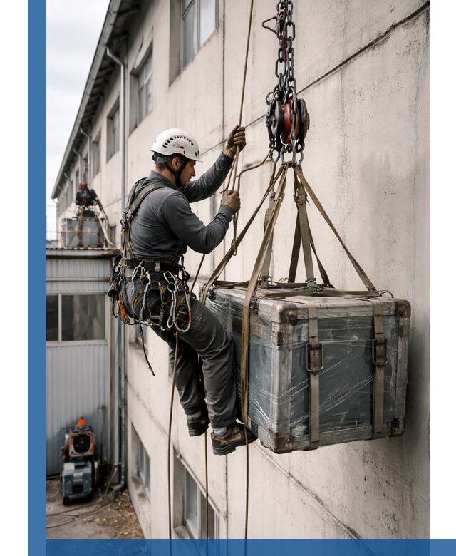 Подъем грузов на высоту в Анжере-Судженске для промышленных объектов