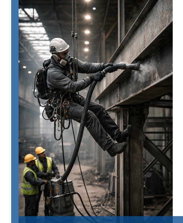 Обеспыливание конструкций в цехах промышленного производства в Анжере-Судженске