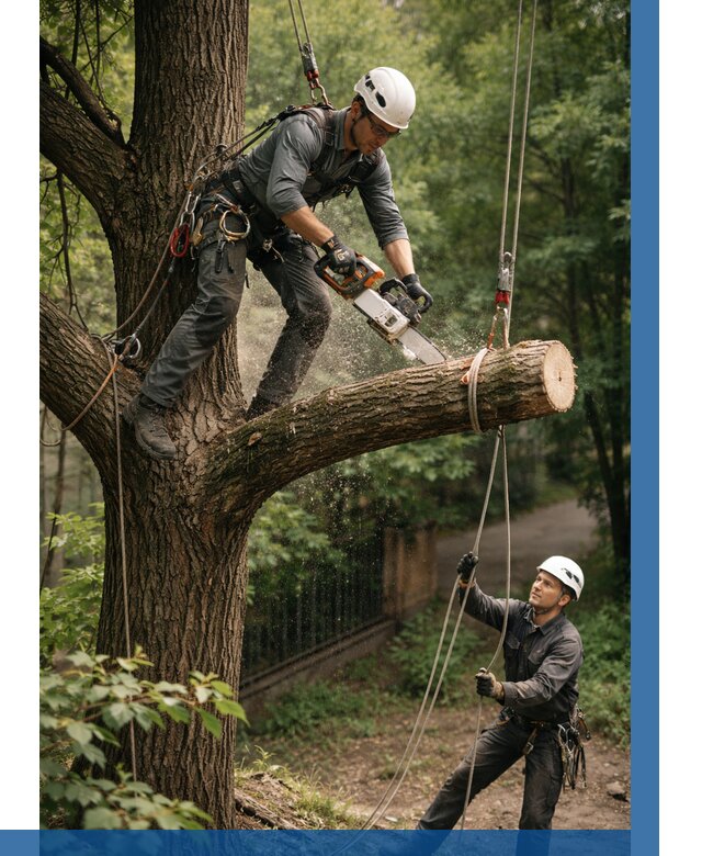 Спил деревьев альпинистами в Анжере-Судженске от 8206 р. | ВЫСОТНИК-Нжр