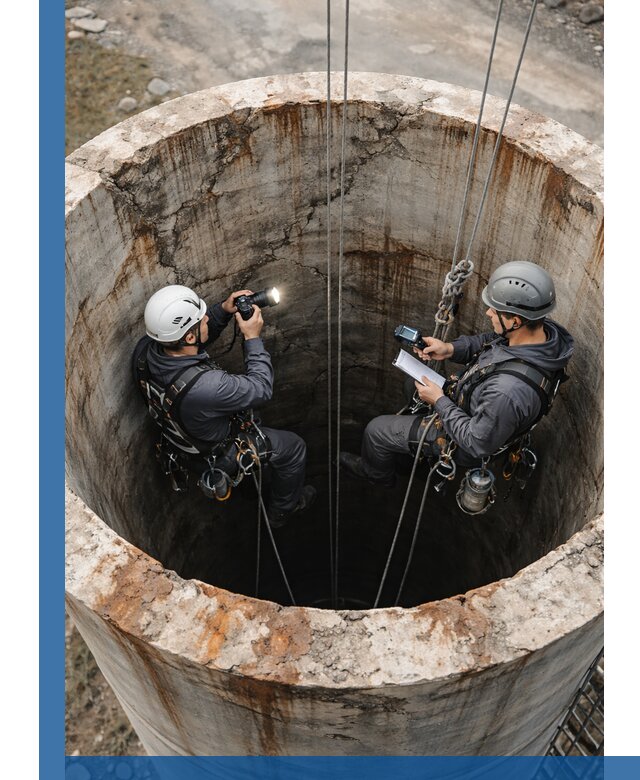 Обследование дымовой трубы: диагностика и оценка состояния в Анжере-Судженске